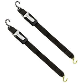 DC Cargo Mall 2" x 7' Boat Trailer Tie-Down Straps - 2 Pack | Quick & Effortless Marine Transom Paddle Buckle Strap