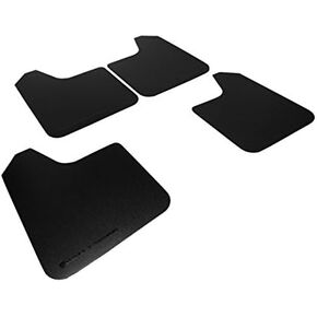 Rally Armor MF12-BAS-BLK Basic Black Mud Flap with Logo (Universal Fitment (no Hardware)), 1 Pack