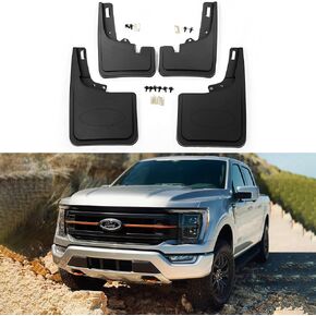 Mud Flaps Fit for 2021-2024 Ford F150 Mud Flaps No Drill Guards Splash Fits for 2021 2022 2023 2024 Ford F150 Accessories(Without Fender Flares)