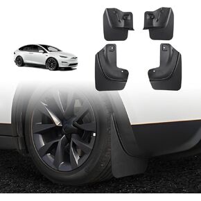 Motrobe Tesla Model 3 Mud Flaps Splash Guards Mudguards TPE Fender Tire Protection No Drilling/Tape Required for 2017-2023 Tesla Model 3 Exterior Accessories(Set of 4)