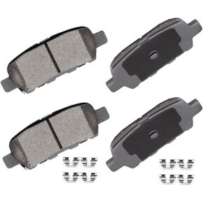 Rear Ceramic Brake Pads Kits 4pcs fit for Infiniti EX35/FX37/FX45/G25/G35/M35/M37/M45/M56/QX50/QX60/QX70, for Nissan 350Z/370Z/Altima/Juke/Leaf/Quest/Rogue, Suzuki Grand Vitara