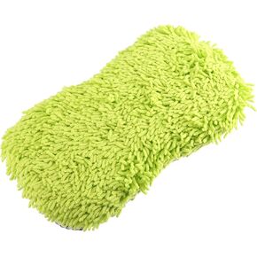 X AUTOHAUX Green Microfiber 22cm Cleaning Sponge Double Sided Dirt Washing Foam Cleaning Tool for Car