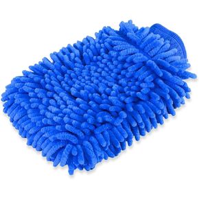 House Cleaning and Car Wash Mitts, Home Dusting Microfiber Gloves, Washing Clean Polish Faster (2-Pack, Blue)
