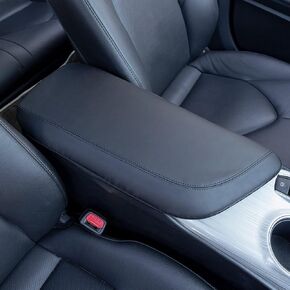 TOPINSTALL New Center Console Cover Compatible with 2018-2024 Toyota Camry Interior Accessory, PU Leather Armrest Box Lid Protector Anti-Scratch Middle Console Cover Black