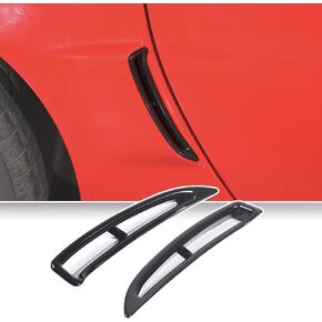 Car Rear Fender Side Vents Cover for Chevrolet Corvette C6 2005-2013, Rear Side Fender Frame, Car Body Side Air Vent Outlet Wing Cover, Decor Hole Grille Spoiler Trim, ABS (Glossy Black)