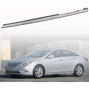Left Upper Fender Chrome Molding Garnish Trim Replacement for 2011 2012 2013 2014 Sonata