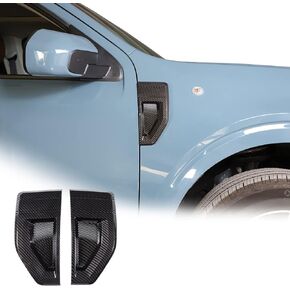 ABS Chrome Side Fender Air Vent Outlet Cover Trim For Ford Maverick 2022 2023 Car Fender Aero Fin Trim Stickers Decorative Air Flow Intake Hole Accessories Set of 2pcs (Carbon Fiber)