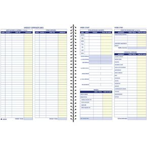 Adams Bookkeeping Record Book, Weekly Format, 8.5 x 11 Inches, White (AFR70)