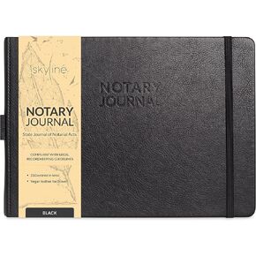Skyline Notary Journal – Official Notary Public Record Book with Numbered Pages – Log Book for Notarial Acts & Records – Notary Supplies – 250 Entries, Hardcover, 10x7″ (Blue Surf)