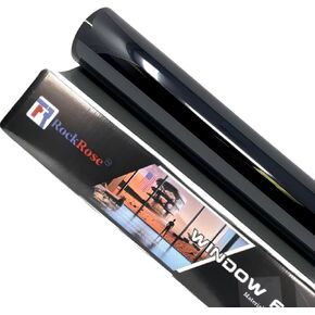 RockRose Charcoal 2PLY Premium Carbon 20% VLT Car Tint 24 in x 15FT Professional Window Tint Heat, UV, and IRR Block Tint for Cars or Building Adhesive Film Easy Shrink, Plotter Friendly