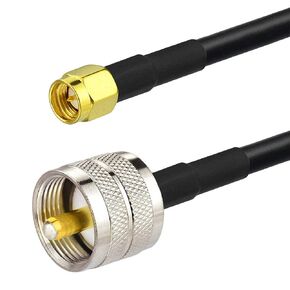 wlaniot SMA to PL259 Adapter Cable SMA Male to UHF Male PL-259 Coax Jumper Cable (2ft RG58) for Handheld HAM & CB Radio,Antenna Analyzer,Dummy Load,SWR Meter etc.
