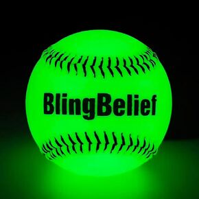 Super Bright Glow in The Dark Baseball,Soccer Ball,Volleyball,Football, Light Up Luminous Baseball, Official Size and Weight Football, Recreational Use Practice Volleyball