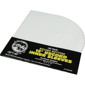 12" Record Round Bottom Inner Sleeves - High Density Polyethylene - 2mil - #12IH02R - Set of 50