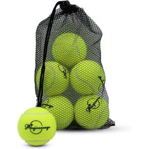 Magicorange Tennis Balls, 6 Pack Advanced Training Tennis Balls Practice Balls, Pet Dog Playing Balls, Come with Mesh Bag for Easy Transport, Good for Beginner Training Ball