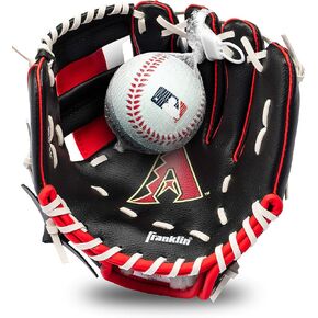 Franklin Sports MLB Youth Teeball Glove and Ball Set - Kids Baseball and Teeball Glove and Ball - Perfect First Kids Glove - 9.5"