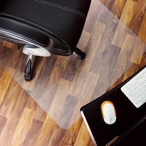 Marvelux Heavy Duty Polycarbonate Office Chair Mat for Hardwood Floors 48" x 51" | Transparent Hard Floor Protector, Rectangular | Shipped Flat | Multiple Sizes