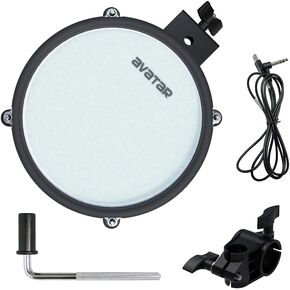 HXW Dual-zone Mesh Head Snare/Tom Pad Bundle for Electronic Drum Set, 8 Inch