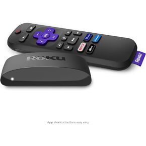 Roku Express 4K+ 2021 | Streaming Media Player HD/4K/HDR with Smooth Wireless Streaming and Roku Voice Remote with TV Controls, Includes Premium HDMI Cable, Black (Renewed)
