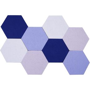 8Pcs Hexagon Felt Cork Board Tiles Self Adhesive Bulletin Board, Pin Board for Wall Decor Memos Photos Display (Set D) in Kuwait