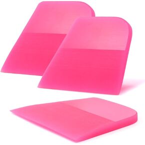 FOSHIO 3Pcs Scratches Proof Soft TPU Rubber Squeegee, Compact Water Wiper Blade Scraper Cleaner for Car Window Glass Tinting PPF Coating Film Installation, Kitchen Countertops, Bathroom Shower Mirrors