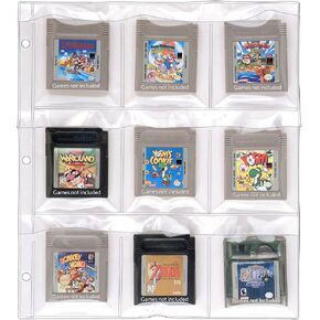 StoreSMART® - 9-Pocket Binder Page with Flaps for Game Boy Cartridges - 25-Pack - SPT1823F-25