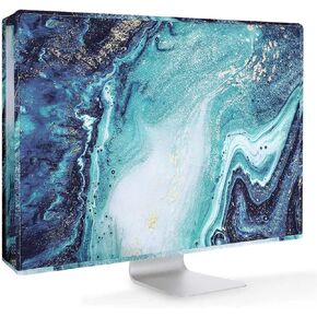MOSISO Monitor Dust Cover 26, 27, 28, 29 inch Anti-Static Dustproof LCD/LED/HD Panel Case Computer Screen Protective Sleeve Compatible with iMac 27 inch, 26-29 inch PC, Desktop and TV, Creative Marble