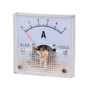 uxcell Analog Current Panel Meter DC 0-5A 91C4 Ammeter for Circuit Testing Charging Battery Ampere Tester Gauge Pack of 1