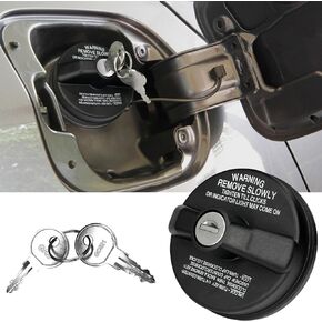 Locking Gas Cap Fuel Tank with Key, Gas Cap Lock Locking Fuel Cap Cover Compatible with Toyota 4Runner, Chevy Silverado 1500 2500 3500, Nissan GMC Honda Subaru Buick #10504 77300-47020