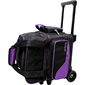 Pyramid Path Pro Deluxe Single Roller Bowling Bag With Separate Shoe Compartment (Up To US Mens Size 11), 2 Large Accessory Pockets, Padded Foam Ball Insert, Lifting Handles and Locking Square Handle
