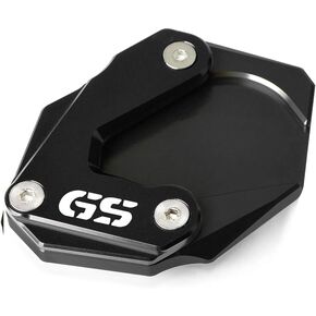 Motorcycle Kickstand Side Stand Enlarger Extension Enlarger Pate Pad,Fit with BMW R 1200 GS LC 2012-2018 R1250GS R 1250 GS 2018-2023 R1200GS Rallye 2016-2018 (Black+Black)