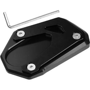 uxcell 1 Set Motorcycle Kickstand Side Stand Plate Pad Aluminum Alloy Titanium Tone for Suzuki Gsx-S 2015-2021