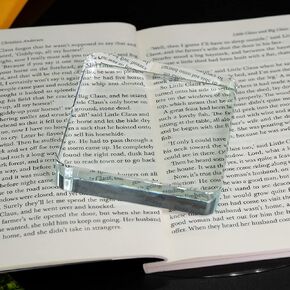 StayMax Clear Square Glass Block Paperweight