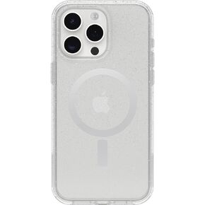 OtterBox iPhone 15 Pro MAX (Only) Symmetry Series Clear Case - STARDUST (Clear/Silver), Snaps to MagSafe, Ultra-Sleek, Raised Edges Protect Camera & Screen in Kuwait