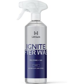 Lithium Ignite After Wash - Conditions and Shines Surfaces as You Dry. Streak-Free Hydrophobic Formula adds Lubrication to Stop Micro Scratching While Surfaces pop with Color.