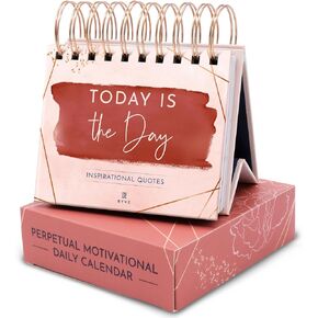 RYVE Daily Affirmation Calendar - Motivational Desk Calendar with Daily Affirmations for Women - Positive Affirmations, Inspirational Gifts for Women, Office Desk Decor for Women, Office Gifts (Red - Motivational)