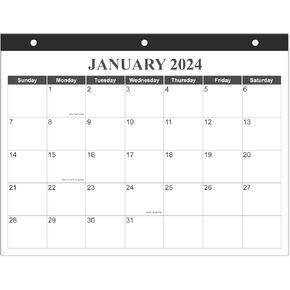 Calendar 2025 for 3 Ring Binder - Calendar 2025-2026 from January 2025 - June 2026, 18 Months Calendar with Premium Paper, 3-Hole Wall Calendar, 8.5" x 11", Green