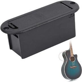 Tomotato 9V Battery Cover Battery Box Case Compartment Holder for Active Guitar Bass(Black)