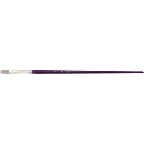 Silver Brush Limited 8803-4 Silver Silk 88 Silver Synthetic Filbert Brush for Oil Paintings, Size 4, Long Handle
