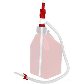 TERA PUMP TRM20-XL - Racing Can Hand Fuel Transfer Pump, Manual Siphon Pump for Jerry Cans, 4.2 FT Discharge Hose, 1.9Ft Intake Hose, 3.2 GPM, Flexible Intake/Discharge Hose (Gas, Diesel, Kerosene)