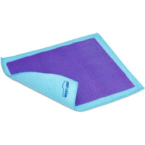 Clay Bar Towel Auto Detailing Claying Cloth - Faster & Effective Rubbing and Cleansing Tool, Smooth Paint Surface Prep for Waxing, Polishing and Sealant (12in x 12in, Purple)