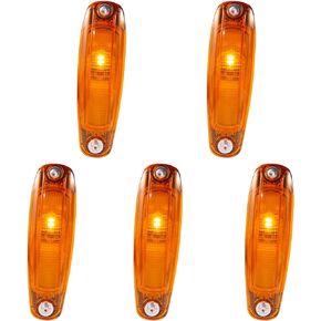 EVERESTHD 5PCS LED Cab Roof Marker Light Fit for Freightliner Cascadia 2018-Up Amber Lens Assembly A66-01728-003