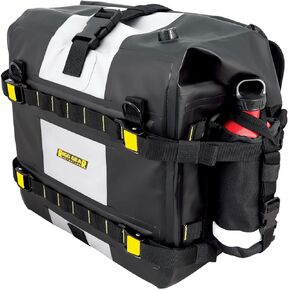 Nelson-Rigg 100% Waterproof Hurricane Saddlebags. Lightweight, Soft Sided And Mount To Most Adventure And Dual Sport Motorcycle Racks, Black/Gray. 28 liters Per Side.