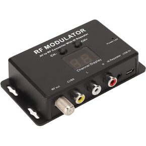 FOSA Mini RF Modulator AV to RF Convertor, Digital RF Modulator Professional PAL NTSC 21 Channel AV to RF Convertor for DVR DVD
