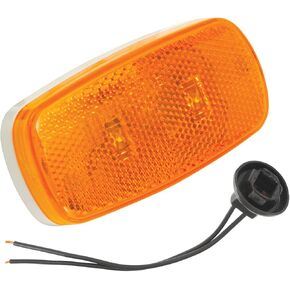 Bargman 47-59-402 مؤشر LED مزدوج/علامة جانبية (مع قاعدة بيضاء - كهرماني) in Kuwait