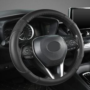 GIANT PANDA Steering Wheel Cover for Toyota, Auto Car Steering Wheel Cover for Toyota Highlander Rav4 Corolla Camry,Standard Size- Black