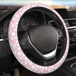 Flowers Vintage Groovy Steering Wheel Cover Universal 15 Inch Cute Car Accessories Protector for Women Men