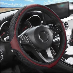 LoyaForba Car Steering Wheel Cover, Universal 14.5-15 Inch, Soft Anti-Slip Neoprene Protector for Steering Wheel, Breathable Odorless and Elastic Stretch, Car Accessory for SUV, Van, Truck (Beige)