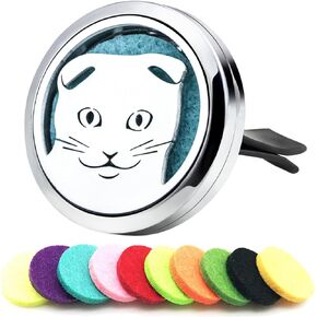 30mm Car Essential Oil Diffuser Vent Clips Air Freshener Vent Clip Aromatherapy Car Accessories 10 Felt Pads for Gift Women (Banana)