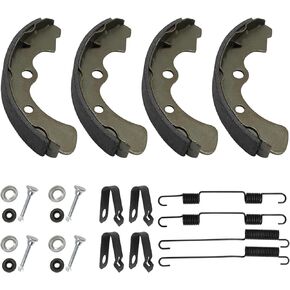 Front Brake Shoes Springs Pins Left&Right for Kawasaki Mule 3000 3010 3020 4000 4010 KAF620 KAF950 Diesel 2001-2021