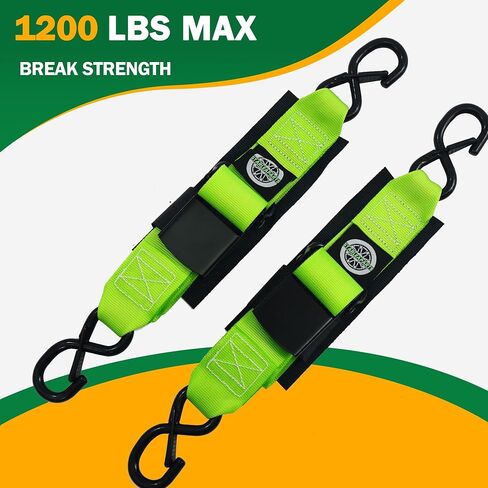 StarLeaparts Transom Tie Down Kits (2PK) -2" x 4' Boat Transom Straps,1200lb Guarantee Break Strength Boat Straps for Trailer, Boat or Kayak Secure(Green) in Saudi Arabia